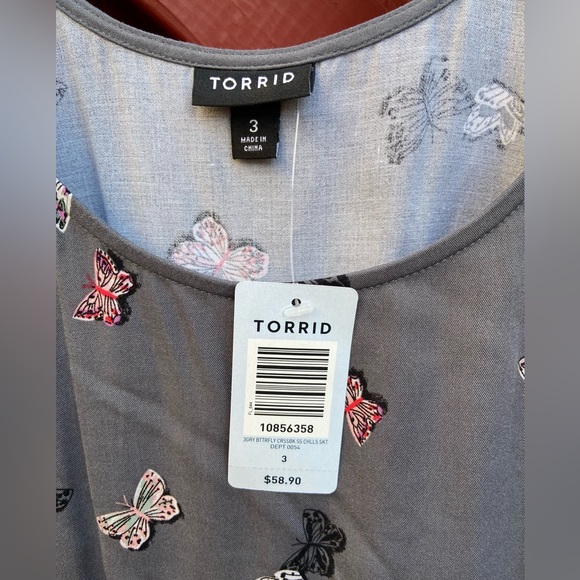NWT Torrid Butterfly Skater Dress - Picture 2 of 11